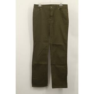Charter Club Women's Classic Fit Jeans Button Fly Pockets Size 8 Olive Green